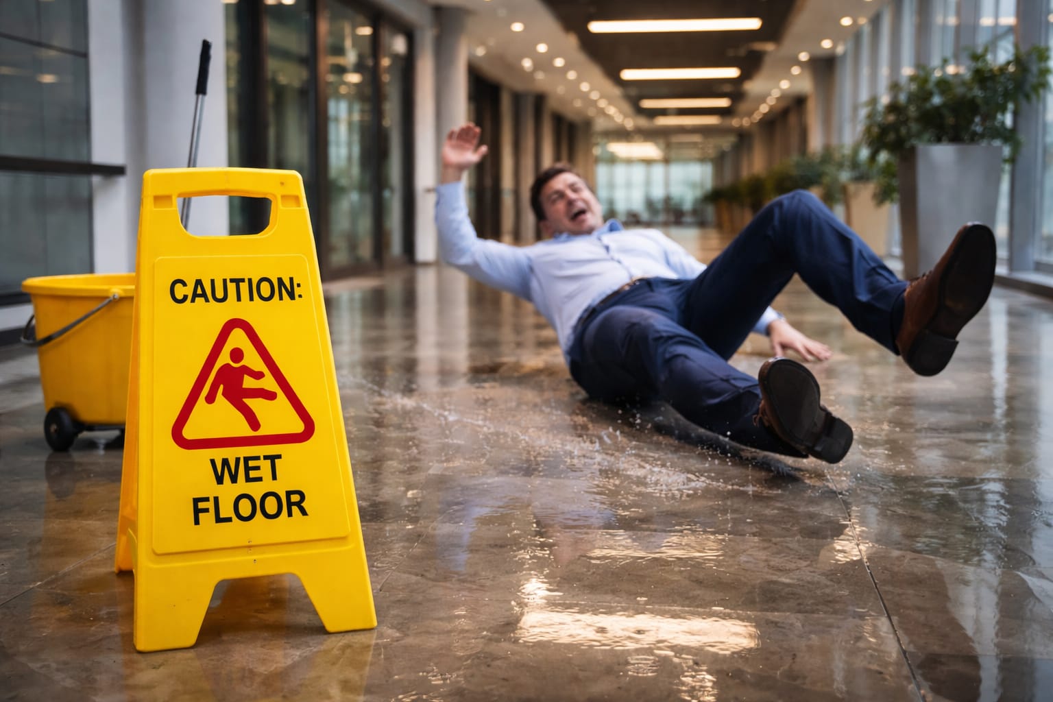 Slip and Fall Liability Risk in Commercial Cleaning